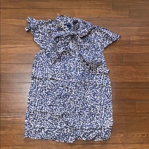 French connection bow tied printed blouse